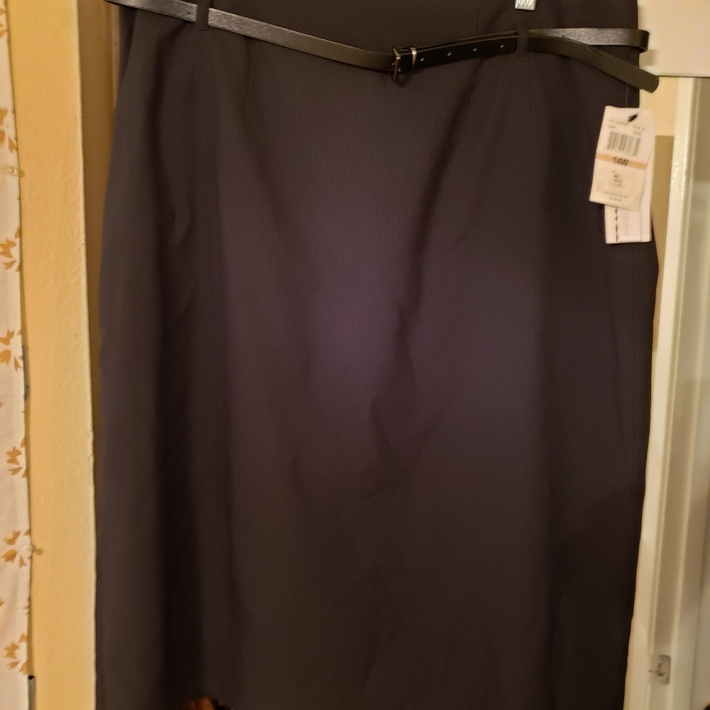 Black pinstripe skirt